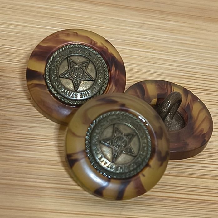 Винтажная коллекционная пуговица oklahoma 1907 button оклахома 1907