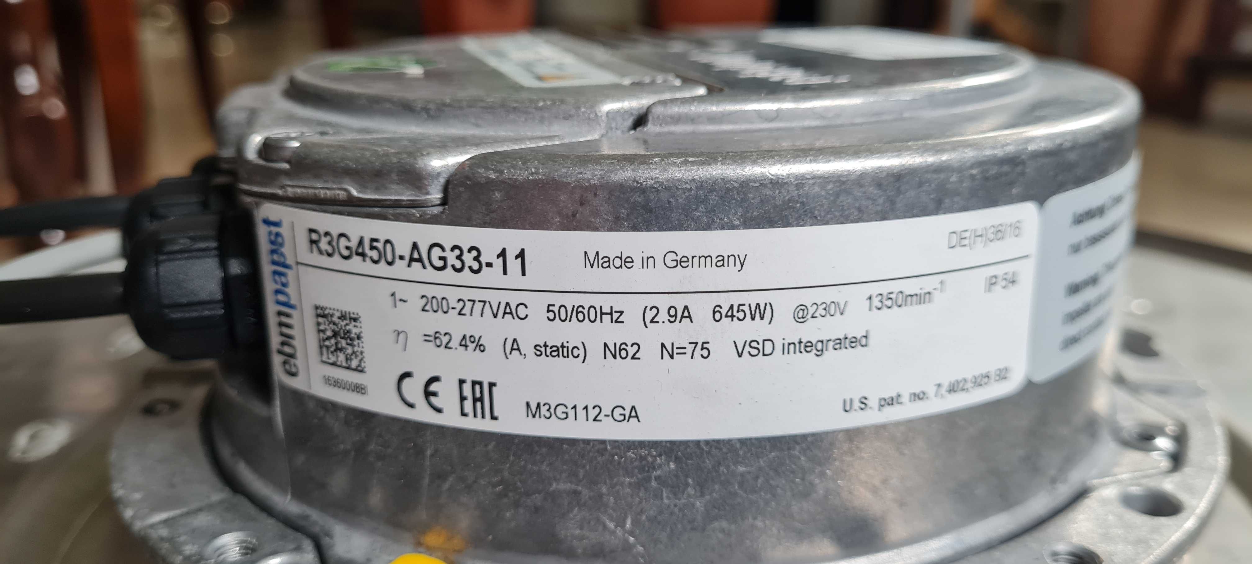 Wentylator osiowy EBMPAPST R3G450-AG33-11 nowy