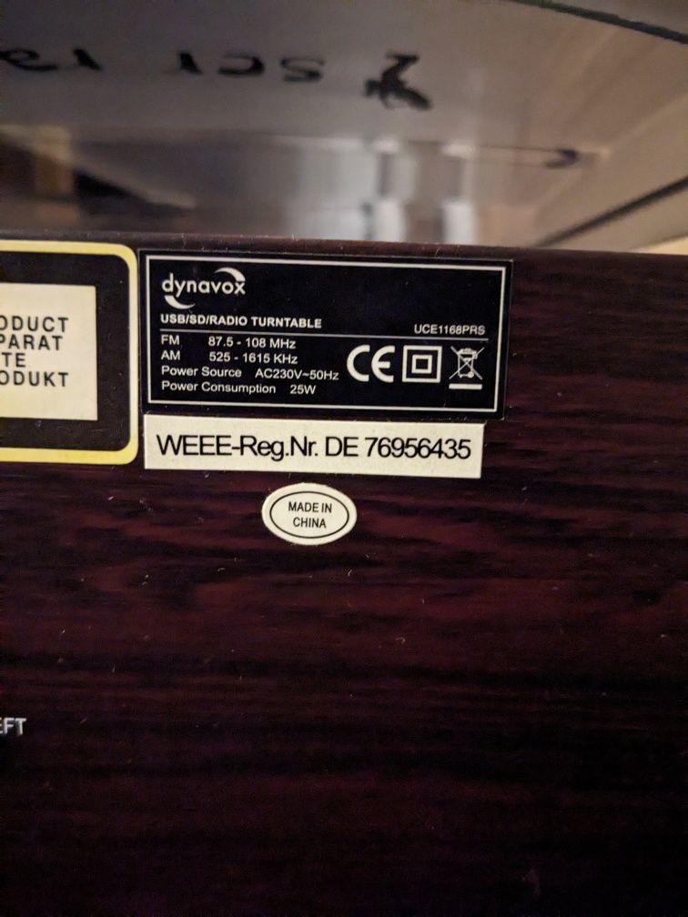 Mini wieża gramofon Dynavox  CD USB/SD/RADIO