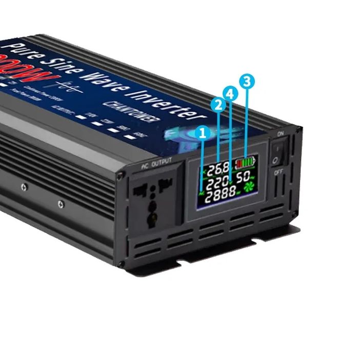 Інвертор 5000W 12-220v з дисплеєм