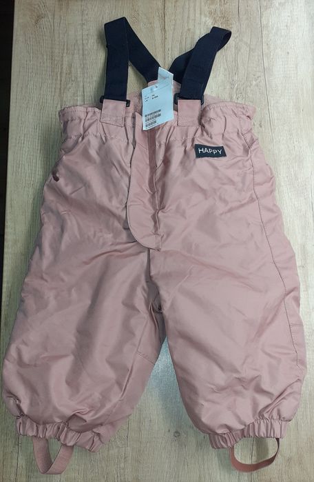 Nowe spodnie outdoorowe na szelkach H&M r. 74