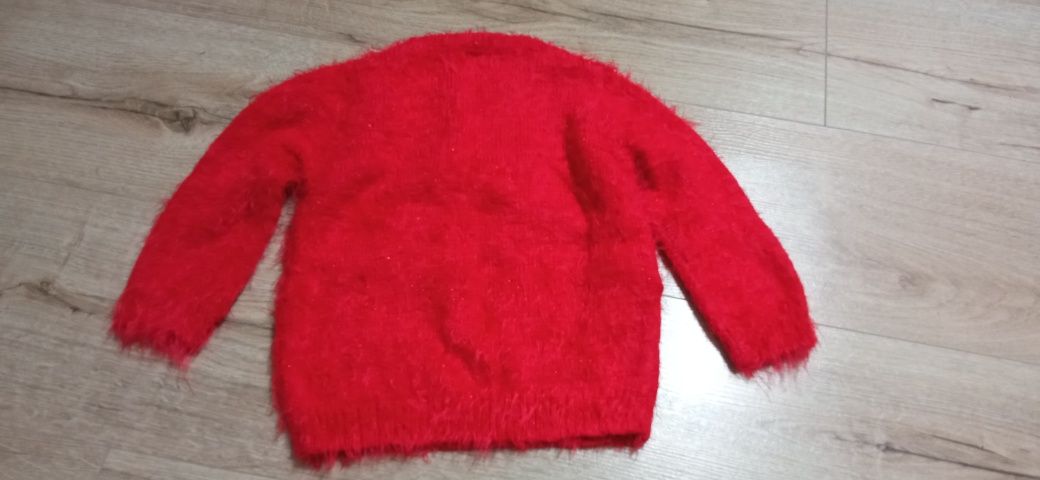 Sweterek świąteczny, dziewczęcy 92