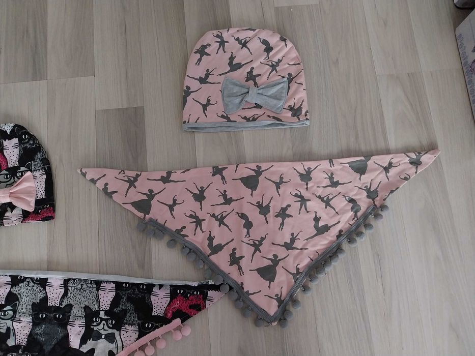 Zestaw czapka komin 2 komplety wiosenne wiosna