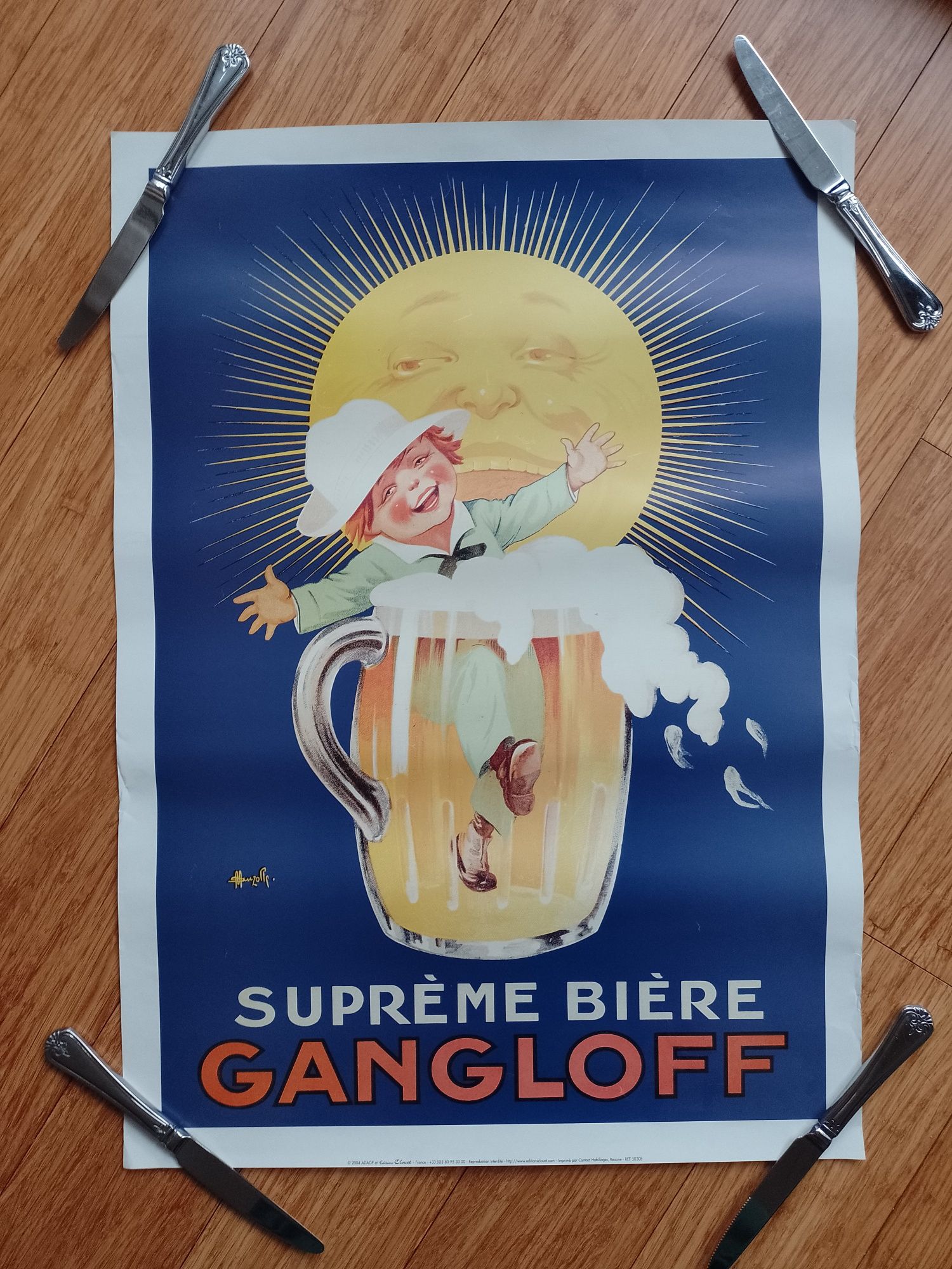 Plakat francuski Supreme biere Gangloff 69.6 x 49.8cm
