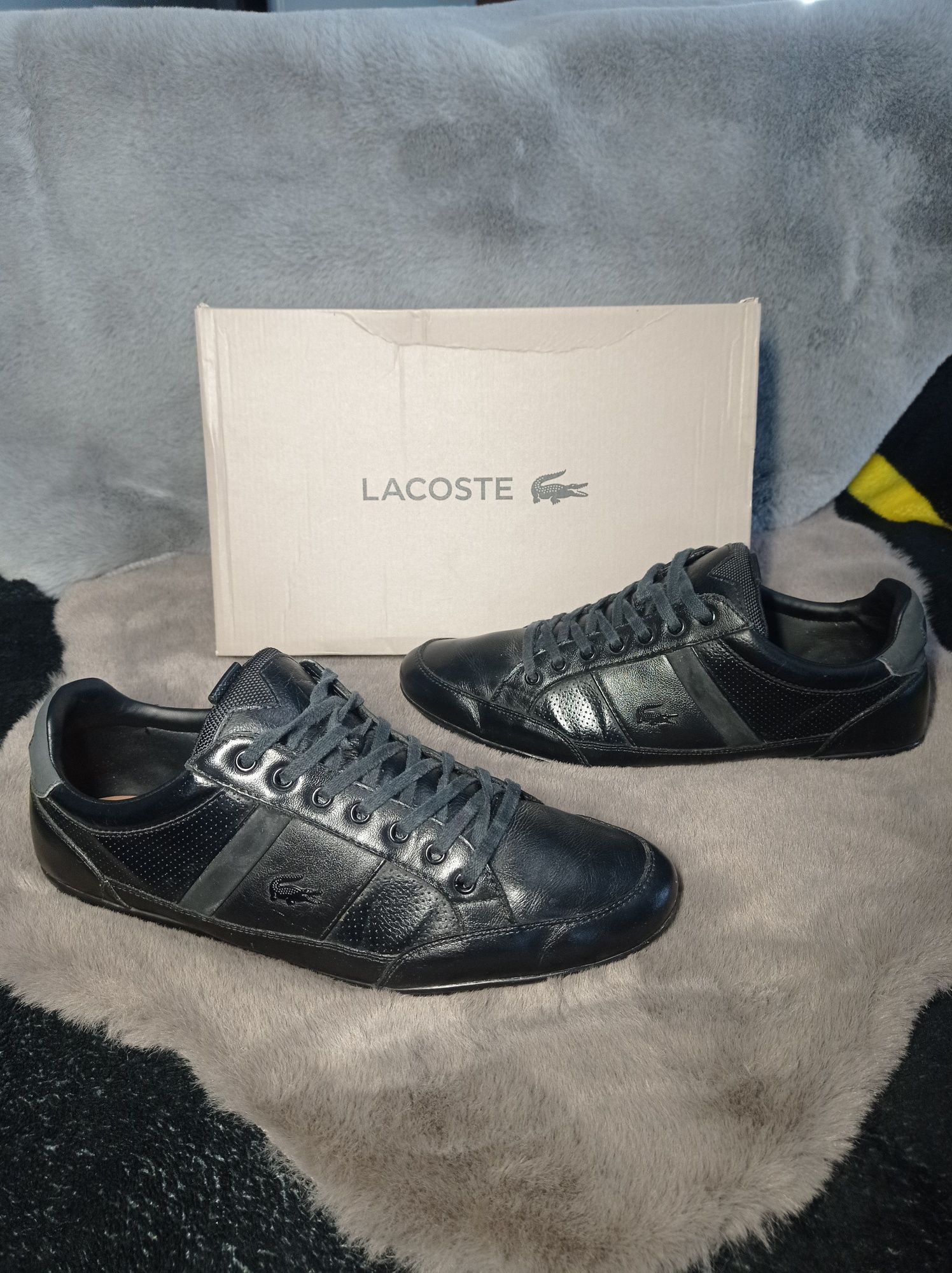 Buty Lacoste Chaymon rozmiar 44 ,5 czarne skóra super 29 ,5 cm 45