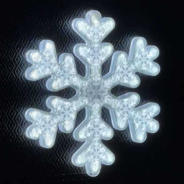 Neon śnieżka śnieżynka LED świąteczna Zimno Biała Płatek śniegu 38 cm
