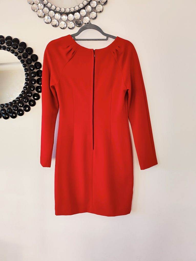 Klasyczna elegancka czerwona sukienka next blogerka r. 36