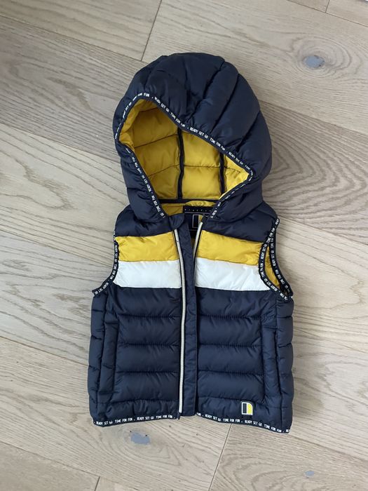 Granatowa kamizelka bezrękawnik next 74-80 cm