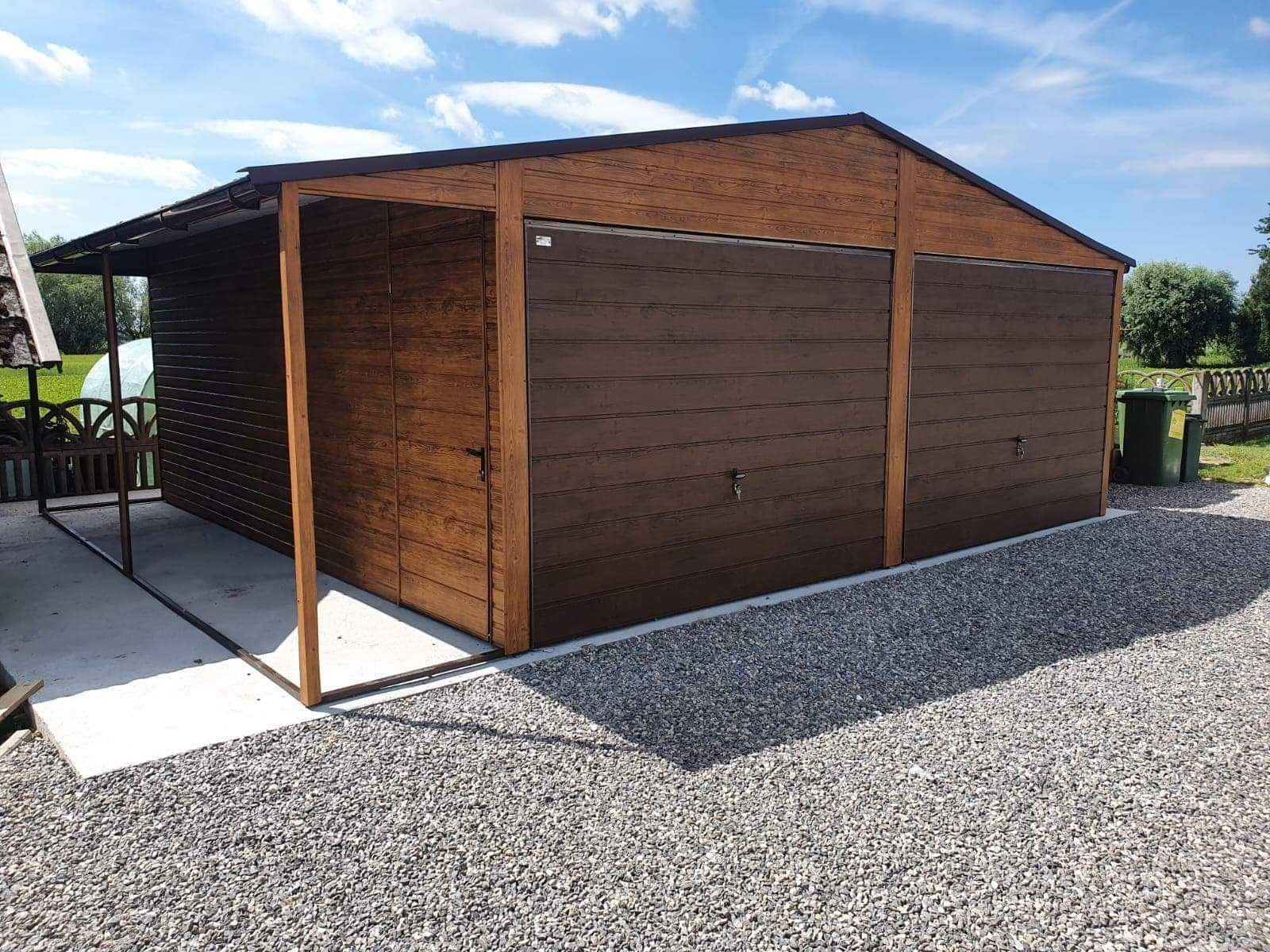 Garaż PREMIUM 6x5 + wiata, zadaszenie, domek, brama uchylna, automat