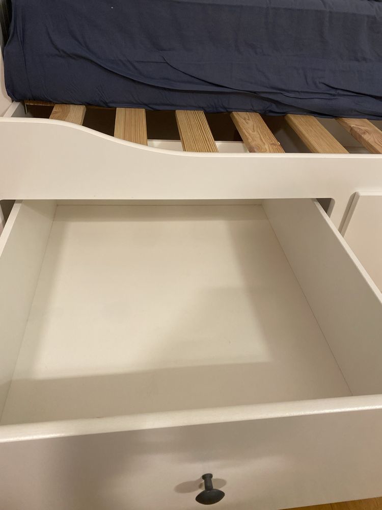 cama + 2 colchões + edredão