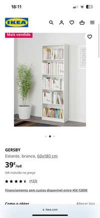 Estante branca GERSBY IKEA