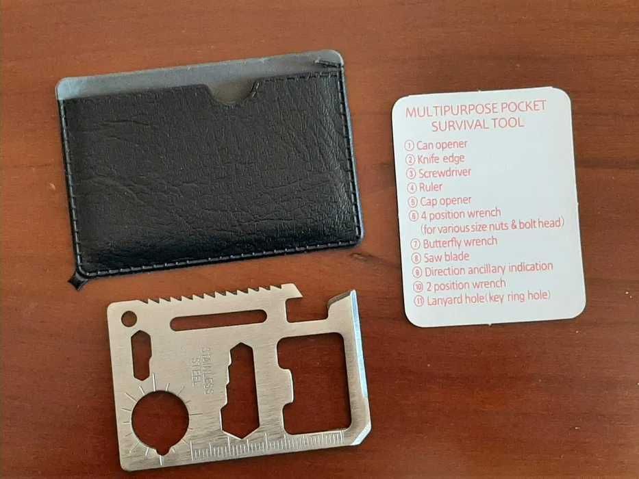 Cartão multifunções inox 11 em 1