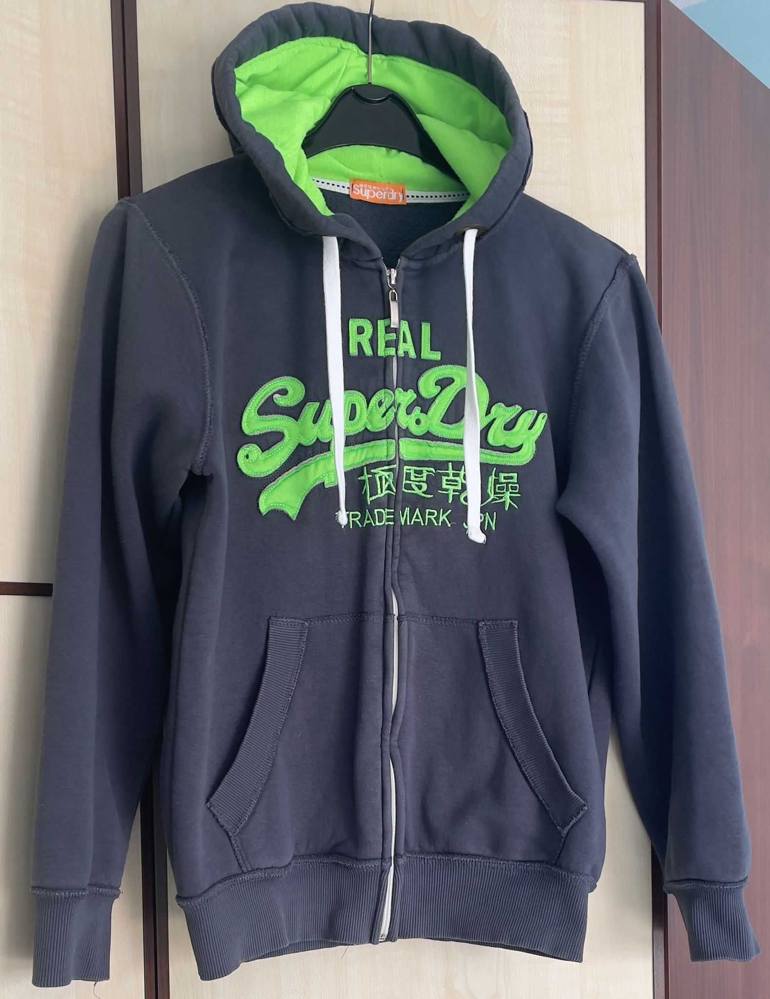 Bluza męska Superdry z kapturem - na zamek.