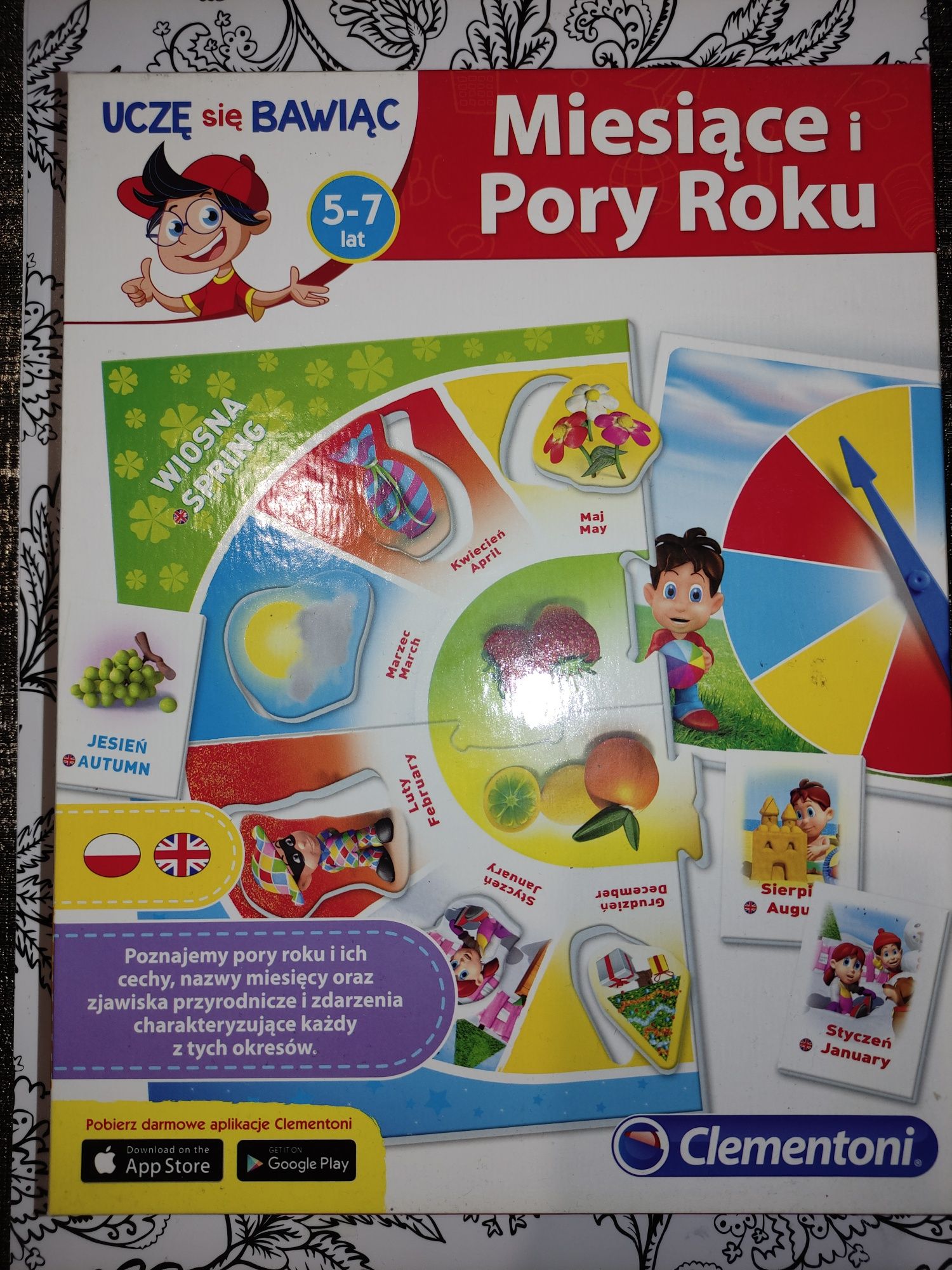 Gra edukacyjna - Miesiące i pory roku Clementoni