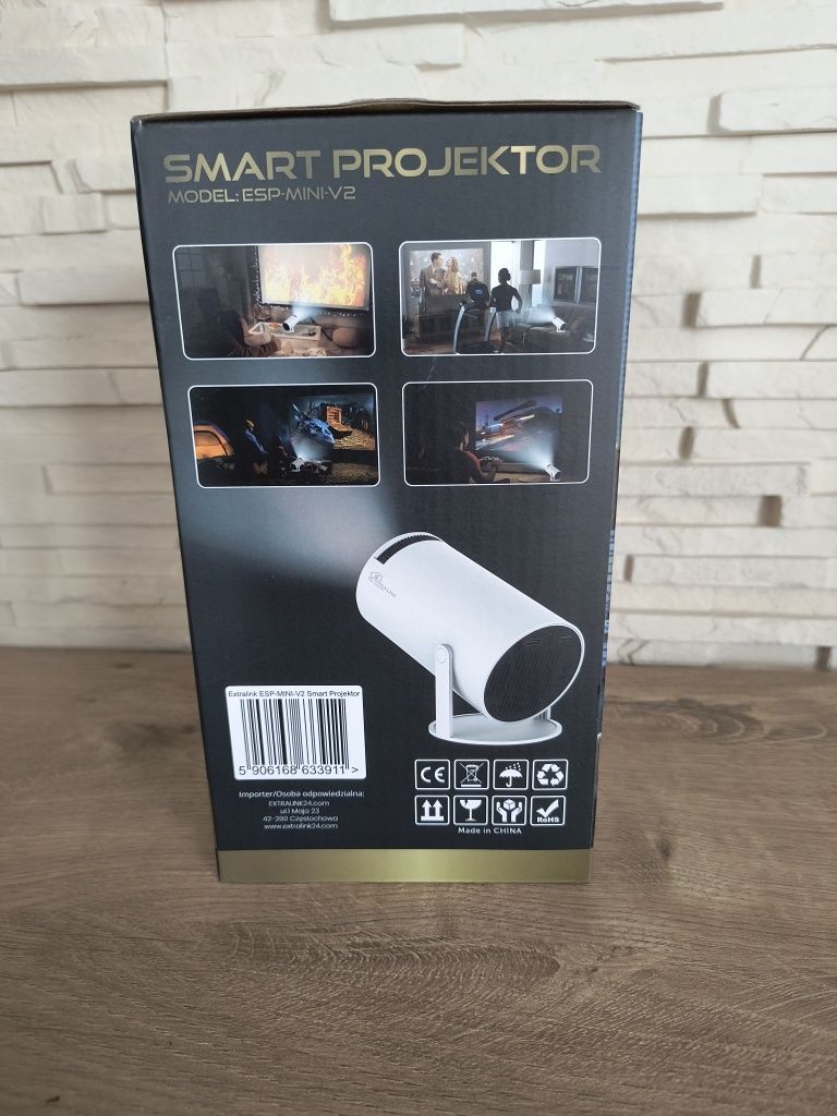 Projektor przenośny Smart Android wifi nowy rzutnik Philips