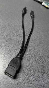 Kabel otg z zasilaniem micro USB przejściówka