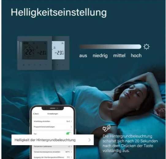 Termostat Wifi Beok TDR89B-WIFI-WPB, sterowanie kotłem gazowym