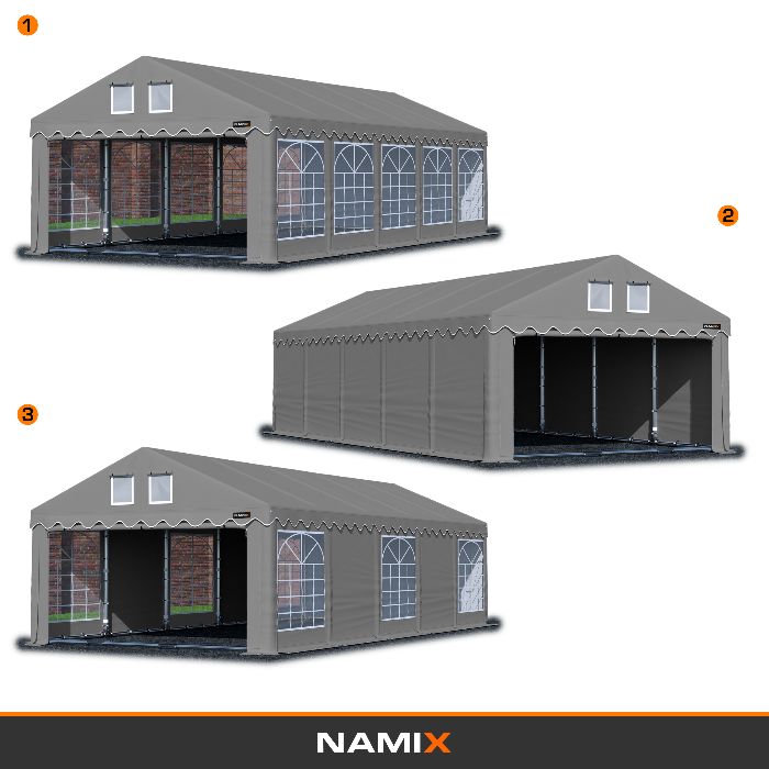 Namiot GRAND 5x12m magazynowy handlowy wiata garaż WZMOCNIONY PVC 560g