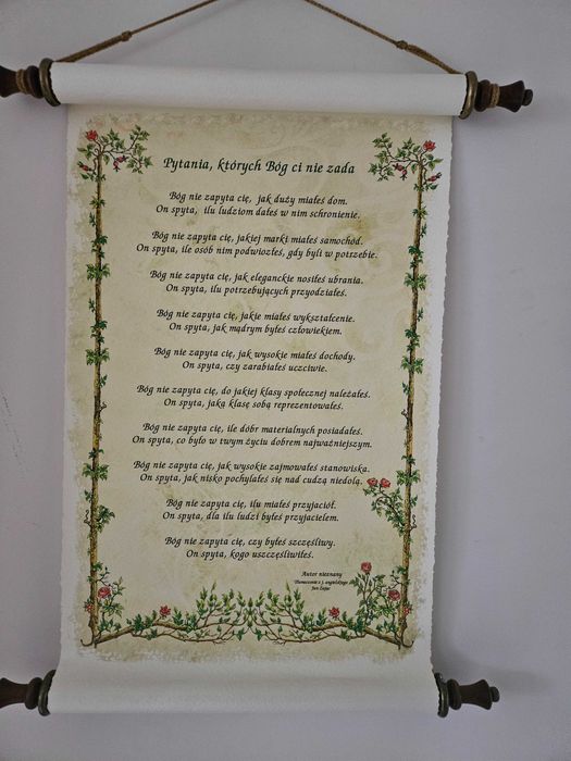 Plansza dydaktyczna na sznurkach - Pytania, których Bóg ci nie zada