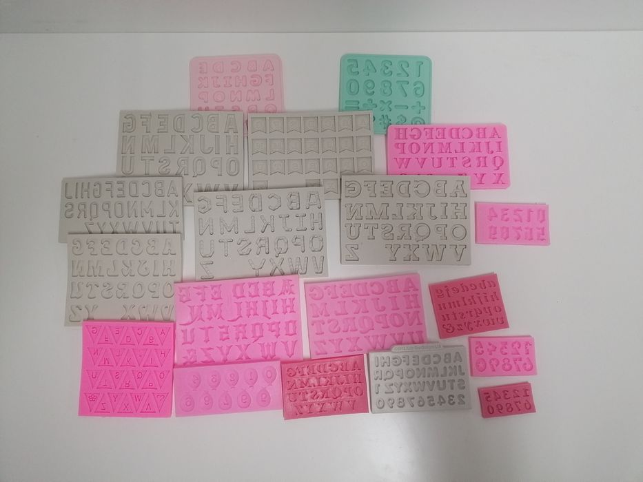 Tapetes de silicone letras e números para cake design