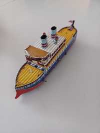 Barco brinquedo de folha antigo