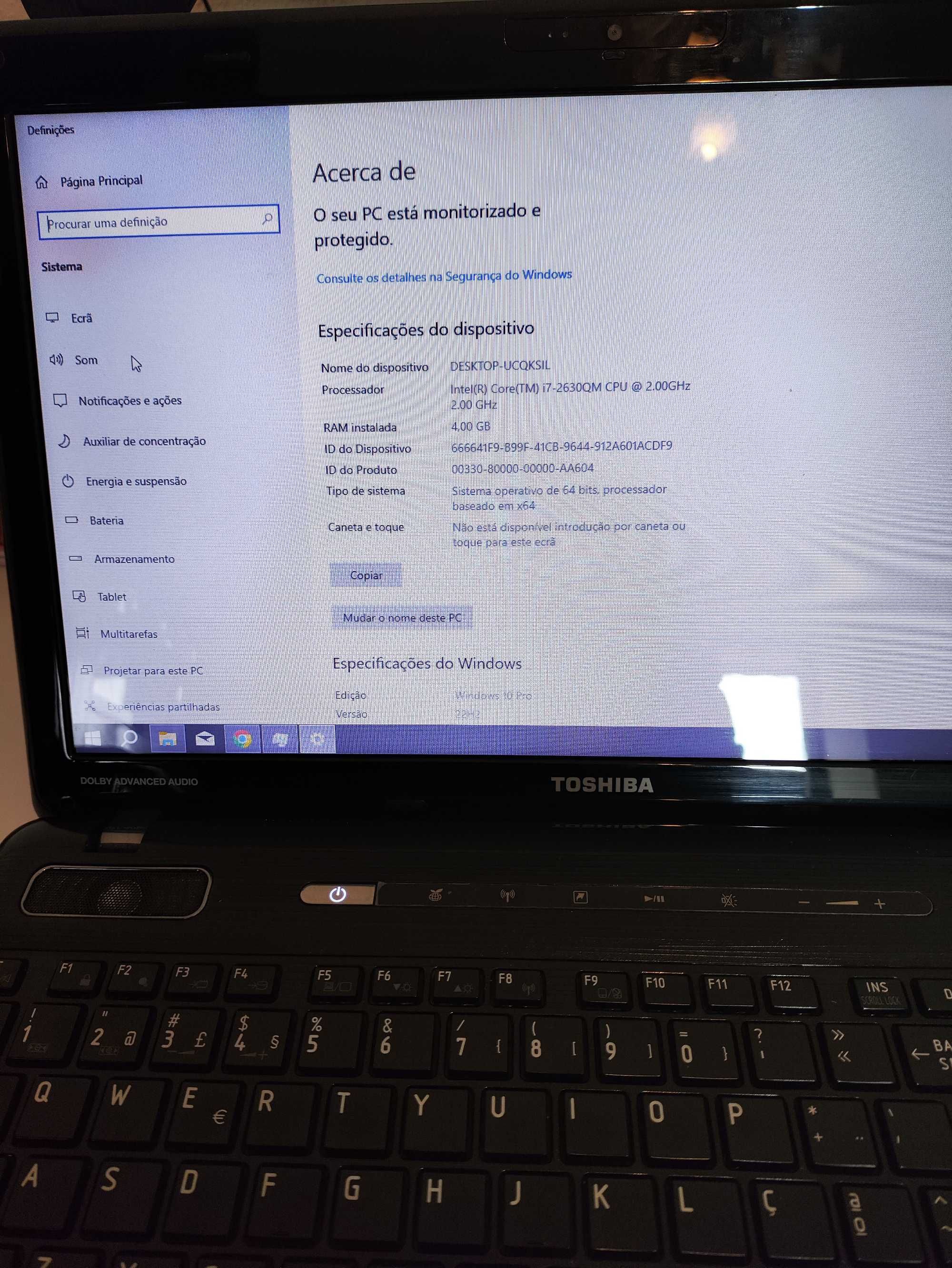 Vendo computador Toshiba