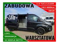 Ford transit-custom L2H1 *54999zł NETTO* Zabudowa warsztatowa 2.0TdCi/131KM  Klimatyzacja, Tempomat, Grzana szyba, Czujniki, Grzane siedzenia, Hak