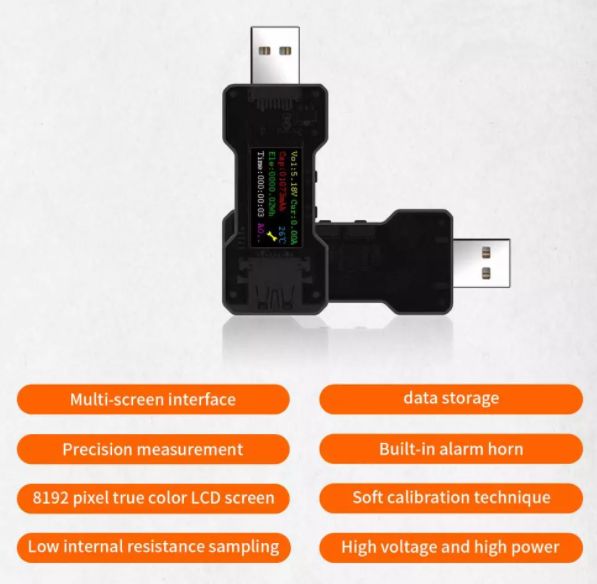 USB Tester - Testador de cabos e dispositivos USB