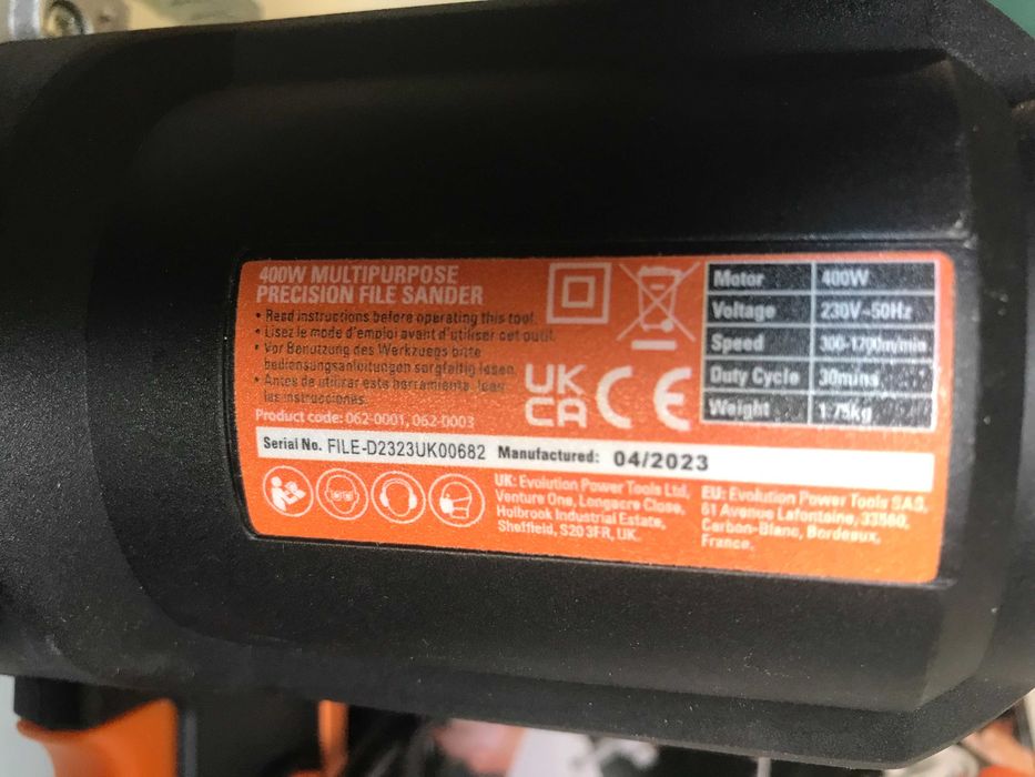 Стрічкова шліфувальна машина Evolution MINIBELT2 1/2" з Англії