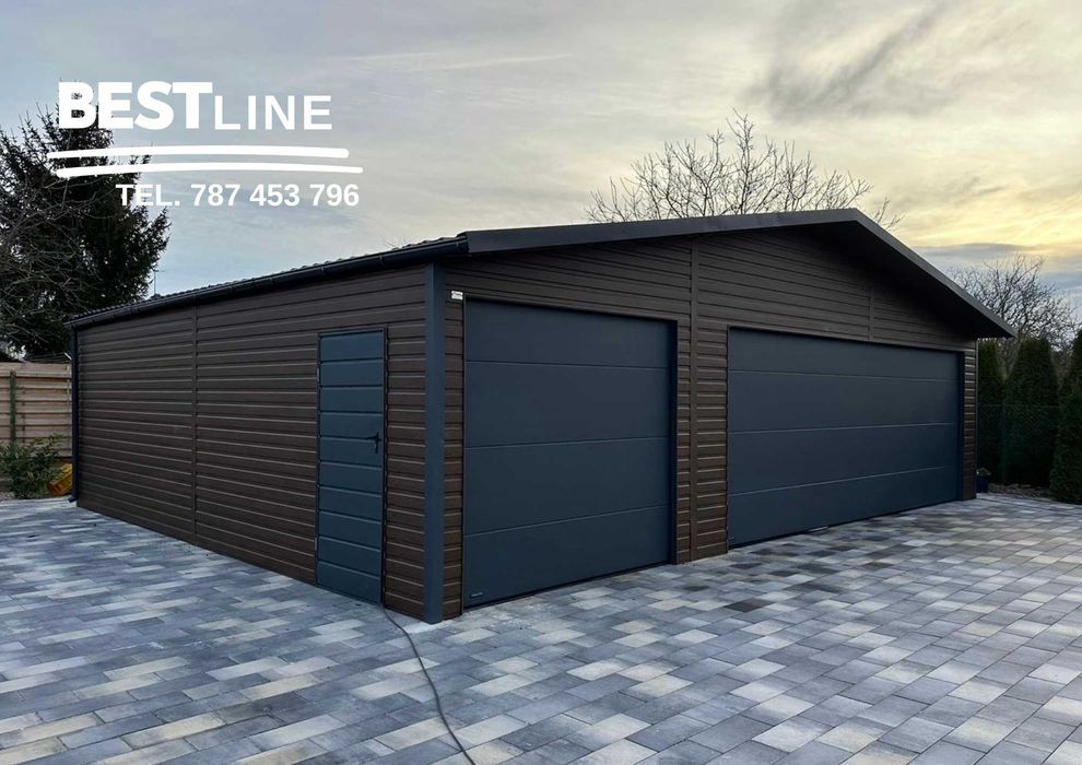 Garaż blaszany z profili OCYNK 6.00 x 5.80 BESTLine - producent!