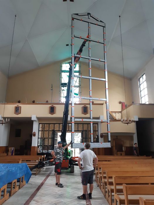 Mini Żuraw, BG LIFT M250, Dźwig, Pająk, Montaż - wynajem z operatorem.