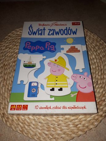 Świnka Peppa świat zawodów puzzle gra edukacyjna  ukladanka