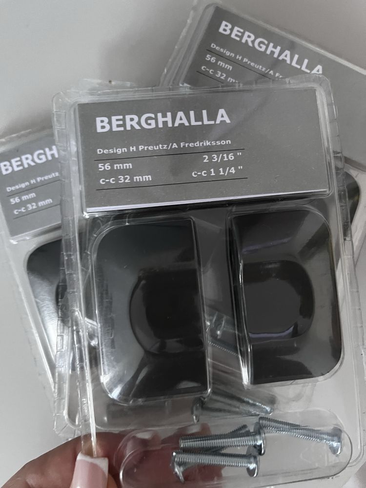 Zestaw 8 uchwytów meblowych berghalla ikea