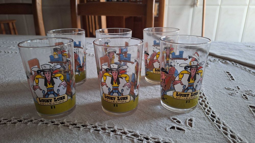 Copos de vidro Lucky Luke - coleção