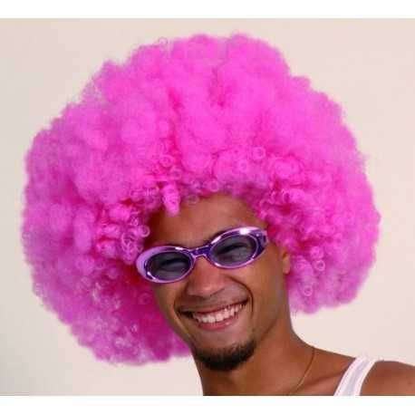 Peruka Afro Różowa Przyjęcia, Zabawa, Przebranie