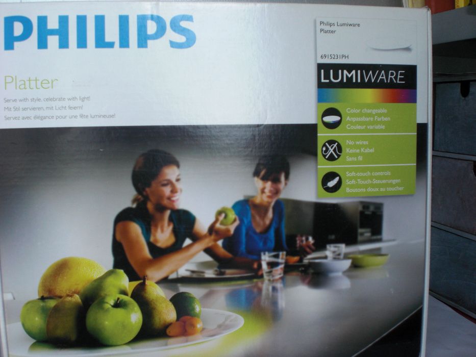 Prato luminoso da philips para decoração que se pode escolher as cores