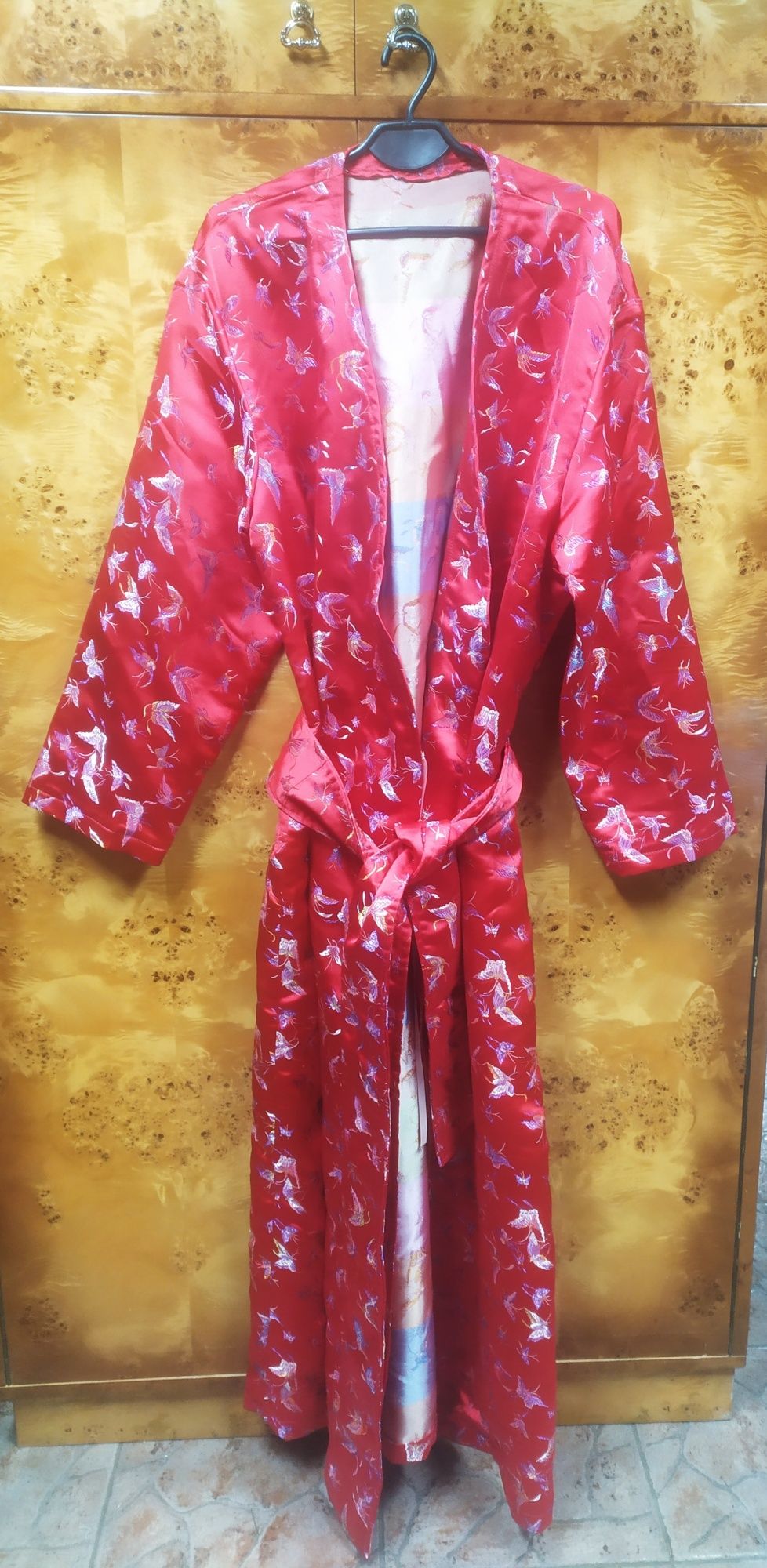 Szlafrok atlasowy satynowy kimono M-L / S XL XXL