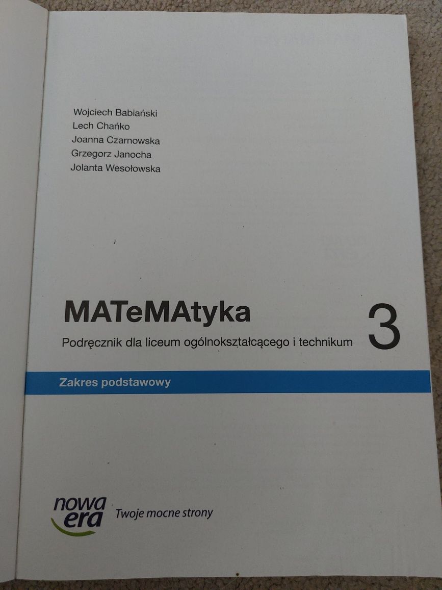 Matematyka na czasie 3 liceum I technikum