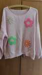 Rozowy sweter w kwiatki oversize