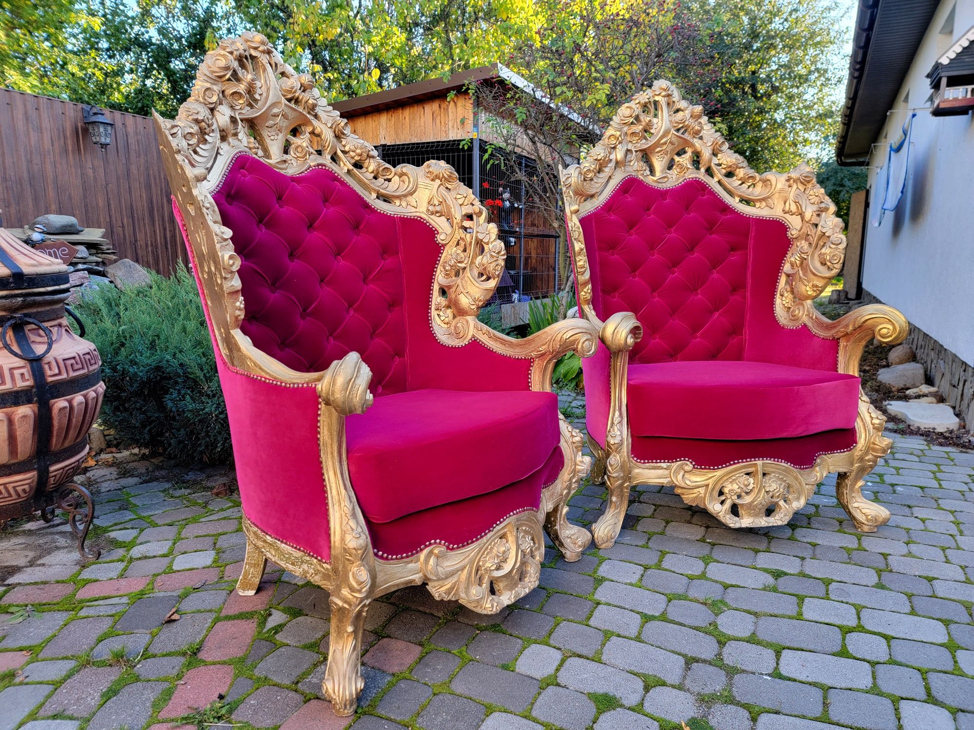 Дубові королевькі крісло трон Бельгія 19 вік