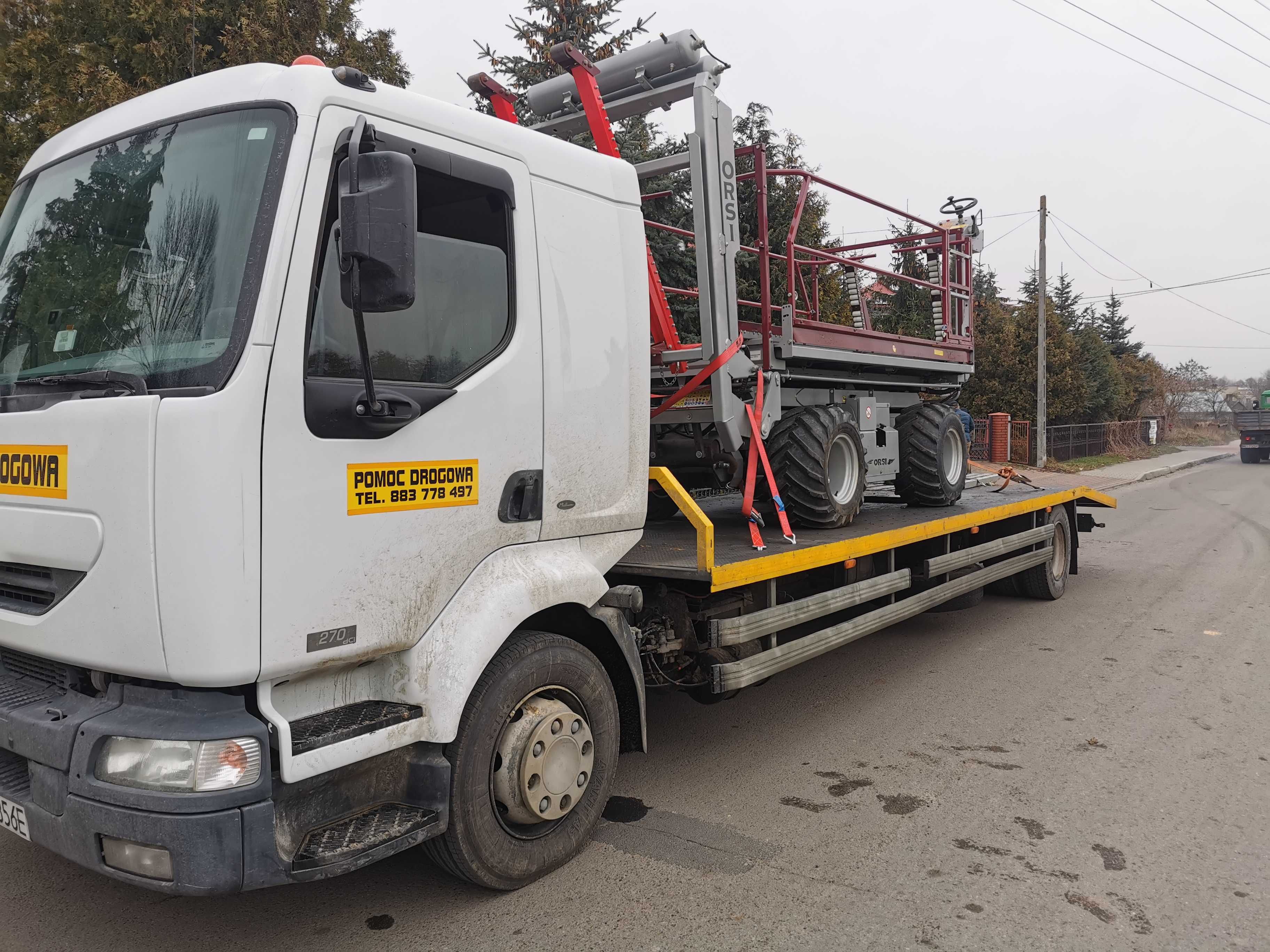 Pomoc drogowa, laweta, transport ciągników koparek maszyn rolniczych