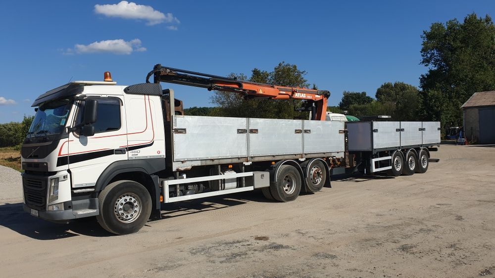 Volvo FM 460 / Zestaw Przyczepa Tandem / 6 X 2 / SKRZYNIOWY + HDS 2016