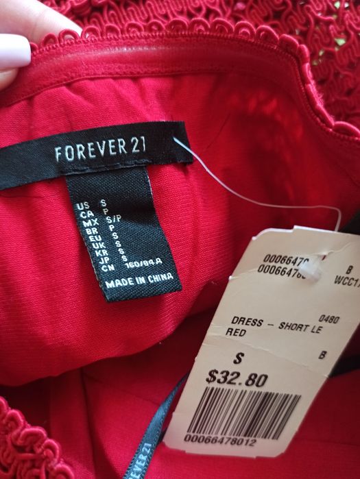 Нова червона сукня XS