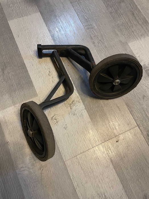 Różowo-biały rower 16'' + kółka wspomagające + nóżka, M-Bike Kid 16''