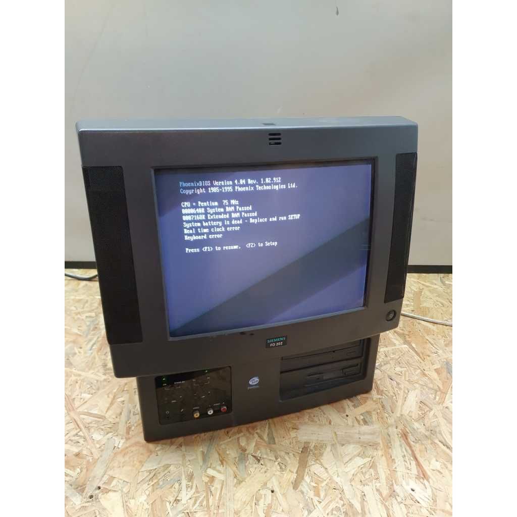 Vintage Siemens FD 202 combo PC + TV unikat rekwizyt eksponat komputer