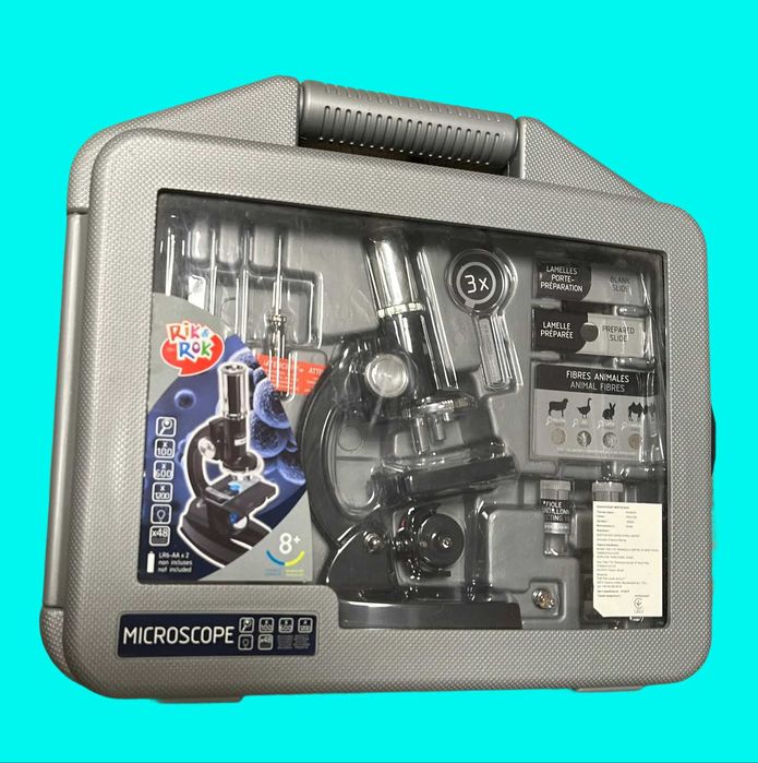 Мікроскоп (100х600х1200х) у валізі з набором приладдя