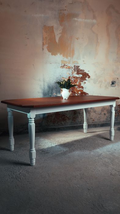 Dębowy STÓŁ po renowacji - nowe lakierowanie | wymiar 180x80 cm