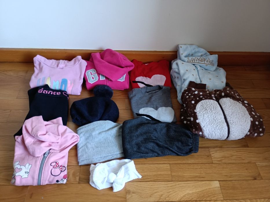 Lote de 12 peças 3-4 anos menina de inverno