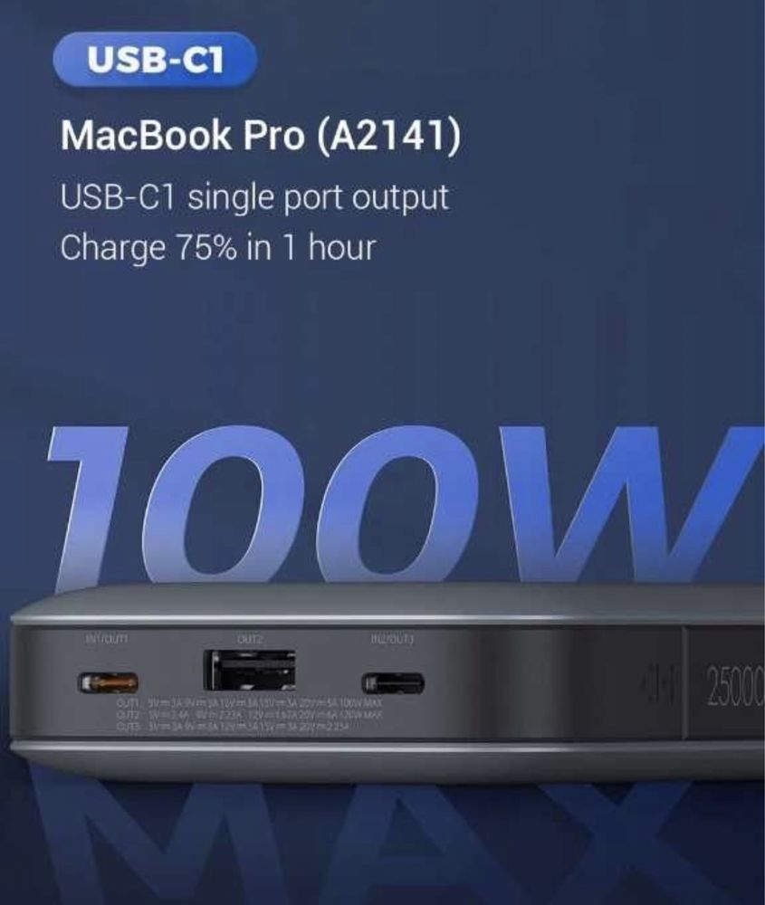 ZMI QB826G 210W 25000 Xiaomi для ноутбука Iphone