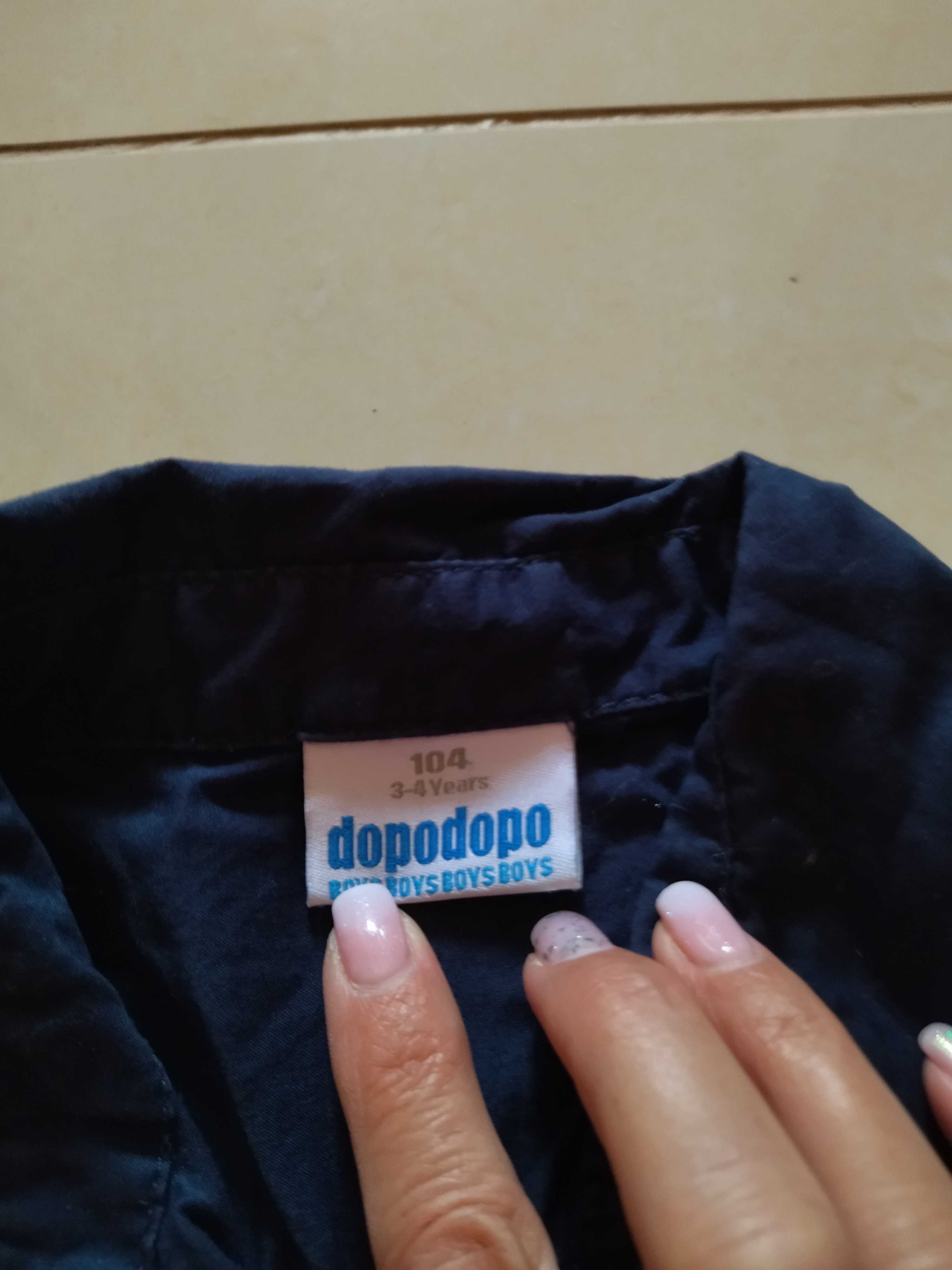 Camisa azul escura com chama -Dopodopo